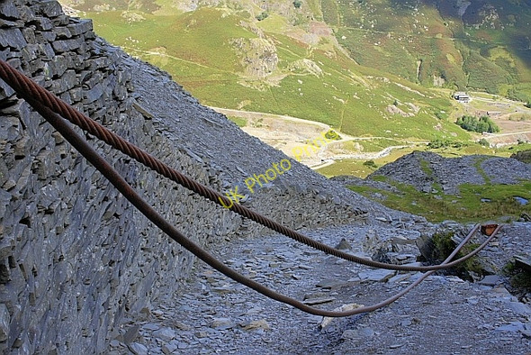 Photo 6"x4" Abandoned Aerial Ropeway Cables, Saddlestone Main Bank Far End\/SD3098 c2010