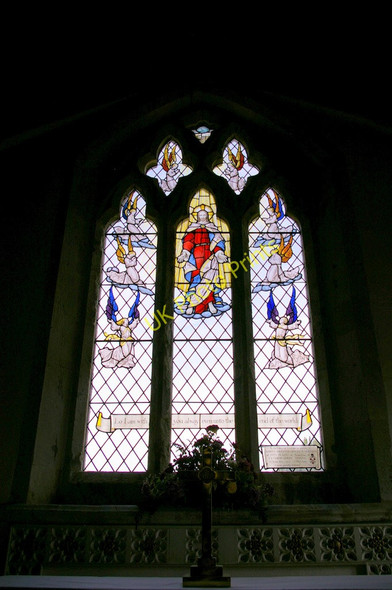 Photo 6"x4" Stained Glass Window, St Peter & St Paul, Mottistone, Isle of Wight Mottistone c2009