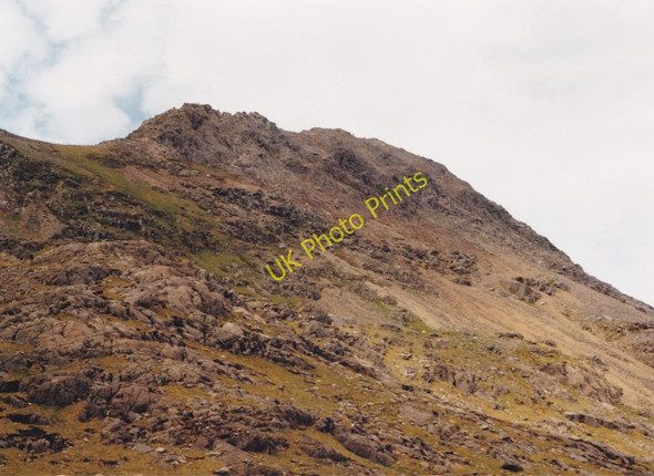 Photo 6"x4" Bwlch Coch and Y Grib Goch from below the Pyg Track Gwastadnant c2010