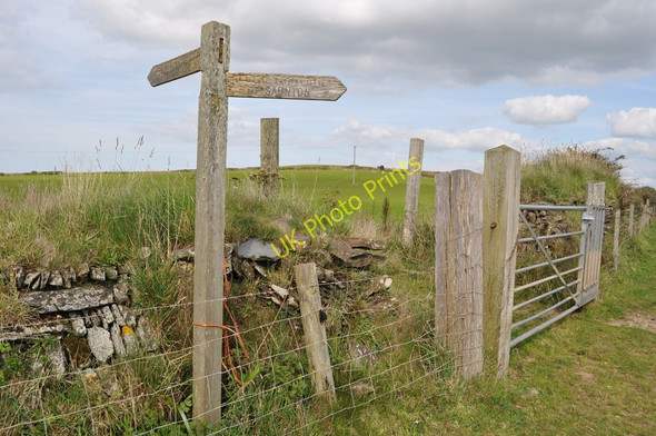 Photo 6"x4" A gate on a footpath on Saunton Down Croyde c2010