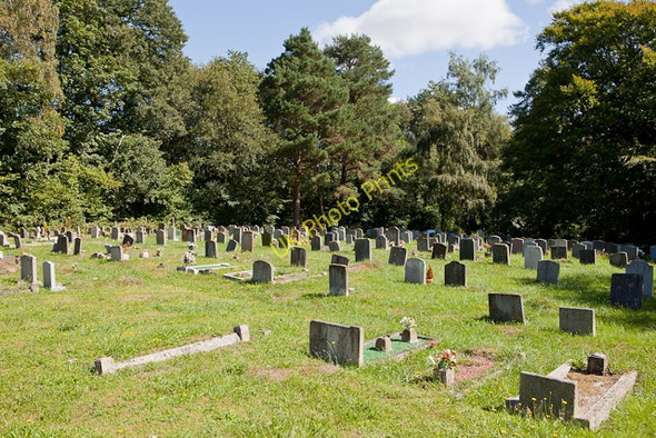 Photo 6"x4" Eastern part of graveyard at Christ Church, Colbury Ashurst\/SU3310 c2010