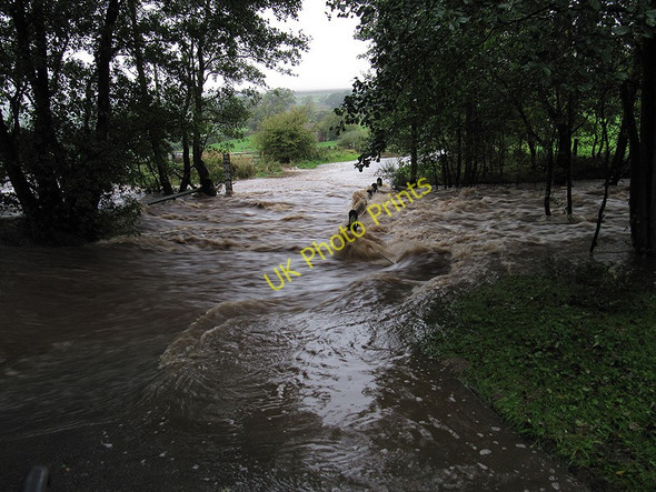 Photo 6"x4" River Esk in Spate at Hunters Sty Ford Westerdale\/NZ6605 c2010