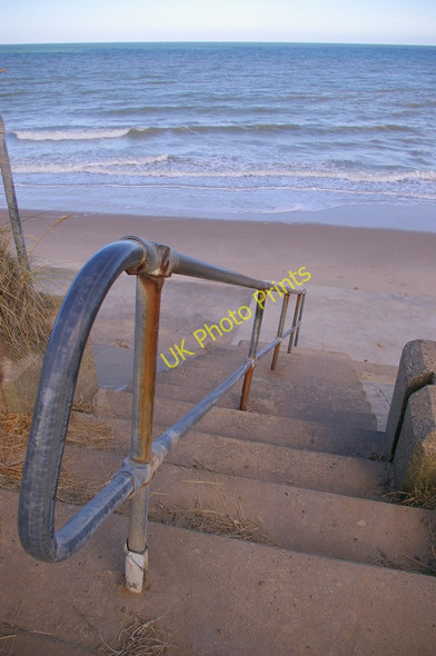 Photo 6"x4" Steps to the Beach, Bacton, Norfolk Bacton Green\/TG3434 c2009