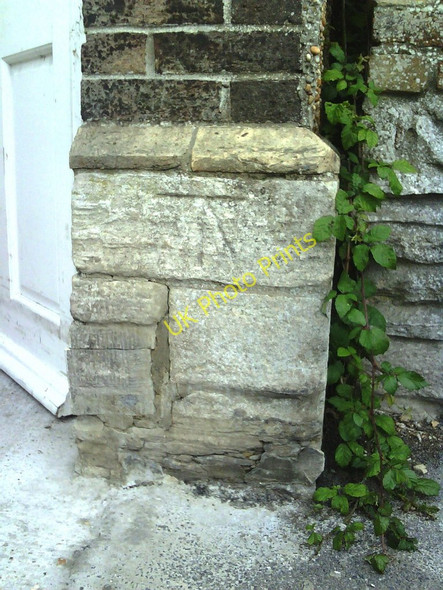 Photo 6"x4" Benchmark on #3 Fordington Cross, Spar Shop Dorchester\/SY6890 c2010