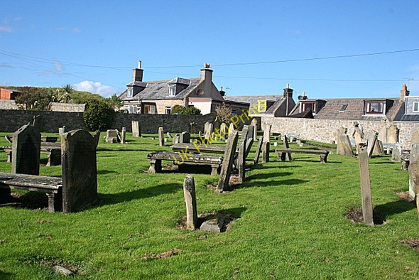 Photo 6"x4" St Aethan's Kirkyard Burghead c2010