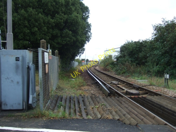 Photo 6"x4" Single track railway at Lymington Lymington c2010