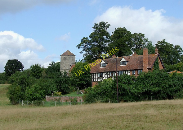 Photo 6"x4" Converted farmhouse, and church at Oddingley, Worcestershire Oddingley c2010 P1
