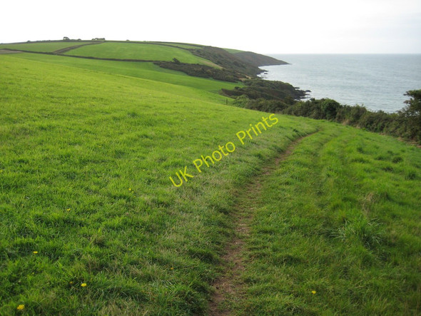 Photo 6"x4" Coast path south of Polkerris Polkerris c2010