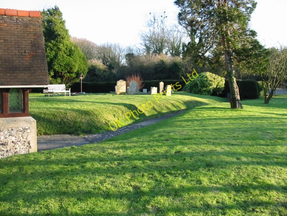 Photo 6"x4" Churchyard at St Pancras, Coldred Coldred c2007