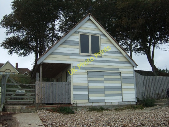 Photo 6"x4" Boathouse on Bembridge beach Foreland Fields c2010