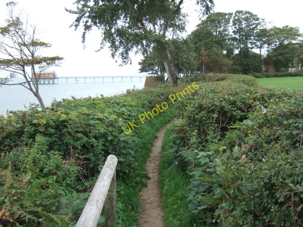 Photo 6"x4" Coastal footpath at Bembridge Foreland Fields c2010