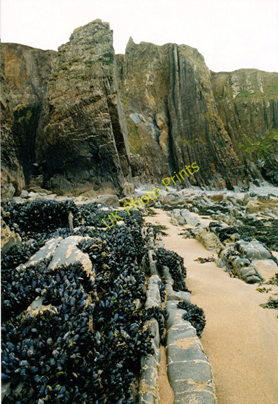 Photo 6"x4" Beach at Sandymouth (1989) Northcott\/SS2108 c1989