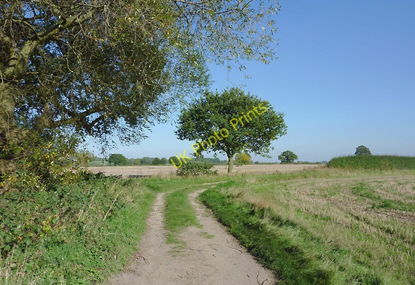 Photo 6"x4" Farm track  and fields north of Trescott, Staffordshire Trescott c2010