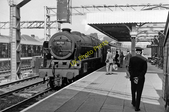 Photo 6"x4" Up WCML express calling at Lichfield Trent Valley (Low Level) Station Lichfield c1962