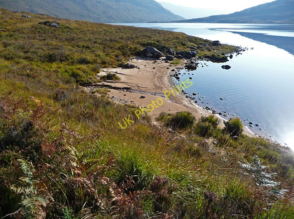 Photo 6"x4" Beach on Loch Damph Loch Damh c2010