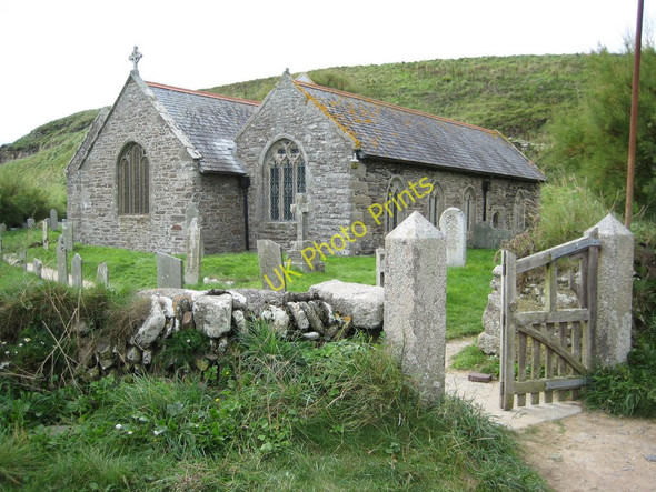 Photo 6"x4" Gunwalloe Church Cury c2010