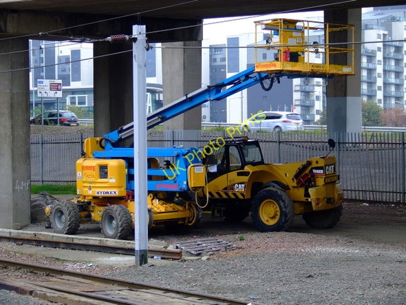 Photo 6"x4" Maintenance vehicles at Exhibition Centre station Glasgow c2010