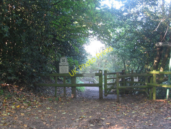 Photo 6"x4" Beginning of footpath on Cooper's Hill Egham c2010