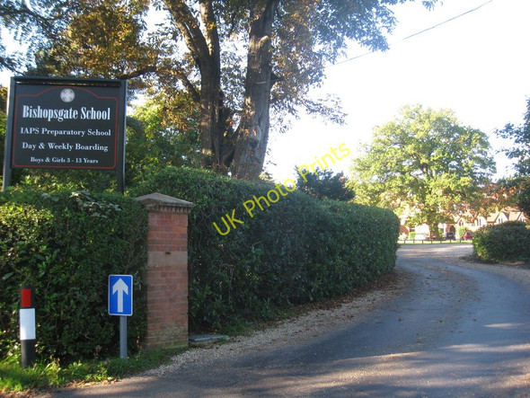 Photo 6"x4" Entrance to Bishopsgate School Egham c2010