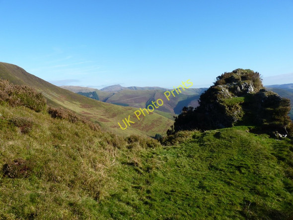 Photo 6"x4" The Maesglase pillar, and the Aran ridge beyond Dinas-Mawddwy c2010