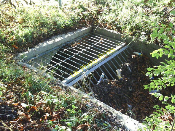 Photo 6"x4" Culvert for stream on NE side of Wootton Road roundabout Abingdon c2010