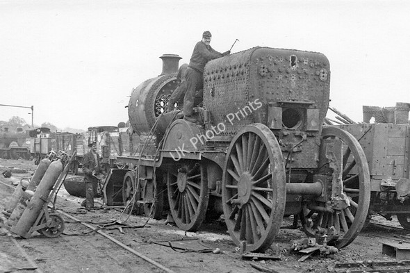 Photo 6"x4" Locomotive being scrapped near Bargeddie Coatbridge c1961