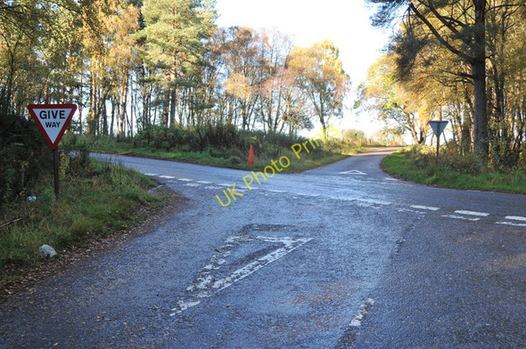 Photo 6"x4" Road junction at Urchany Culcharry c2010