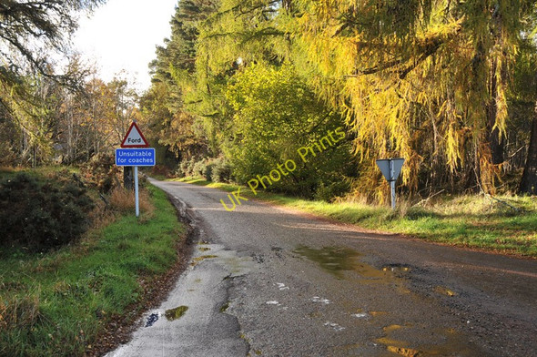 Photo 6"x4" Warning signs on a minor road to Cawdor Littlemill\/NH9150 c2010