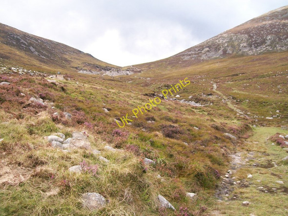 Photo 6"x4" View westwards towards the col above Crannoge Quarry Newcastle\/J3732 c2010