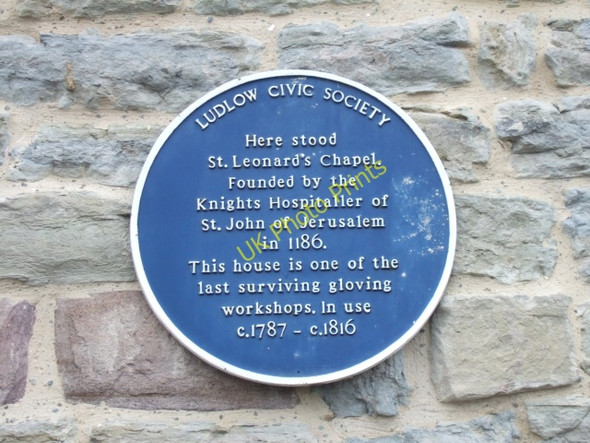 Photo 6"x4" Blue plaque on a building in Linney Ludlow c2010