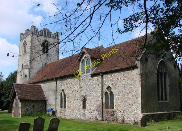 Photo 6"x4" Wattisham St Nicholas\u00e2\u0080\u0099 church Wattisham Stone c2008