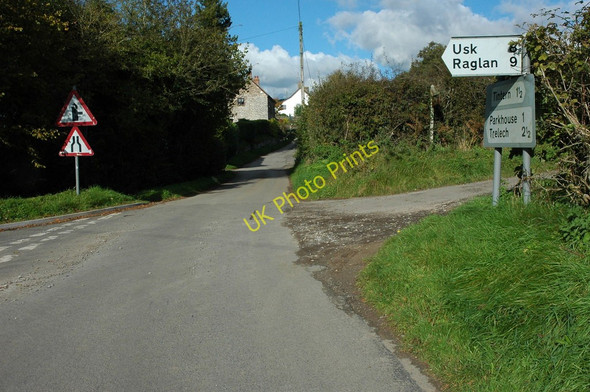 Photo 6"x4" Road junction near Trelleck Grange Catbrook c2010