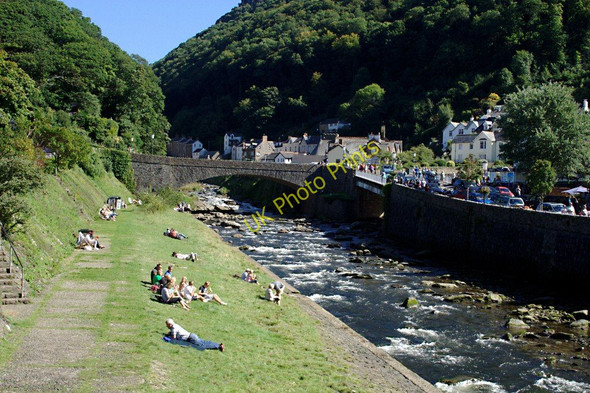 Photo 6"x4" The River at Lynmouth Lynton c2010