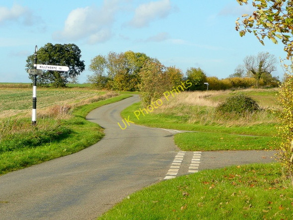 Photo 6"x4" Country lanes Aslackby c2010