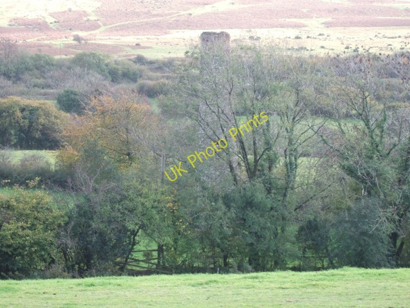 Photo 6"x4" The chimney from a former mine near Sourton Forda\/SX5390 c2010