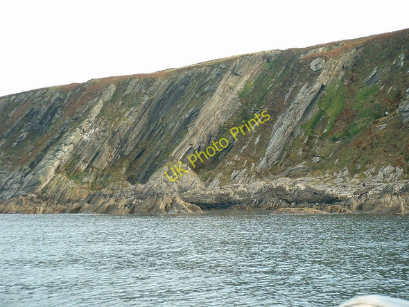 Photo 6"x4" Cliffs on west coast of Gigha Island Ardminish c2010