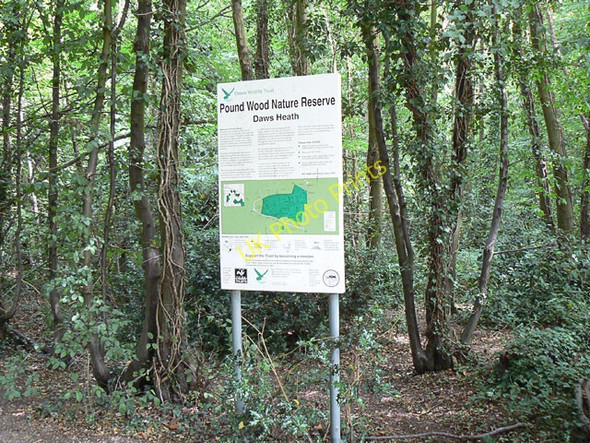 Photo 6"x4" Notice Board at the South Gate of Pound Wood Rayleigh c2010