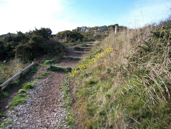 Photo 6"x4" Steps on the Llyn Coastal Path ascending towards Craig Cwlwm Uwchmynydd c2010