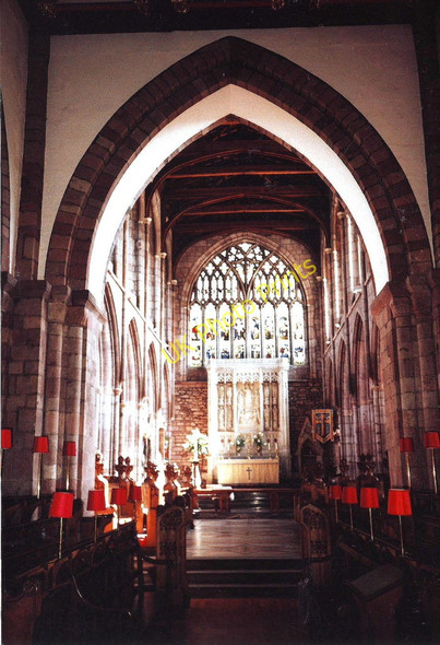 Photo 6"x4" Interior of Crediton Parish Church Crediton c1990