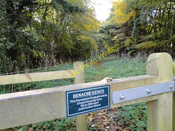Photo 6"x4" Permissive footpath near Benacre church Benacre c2010