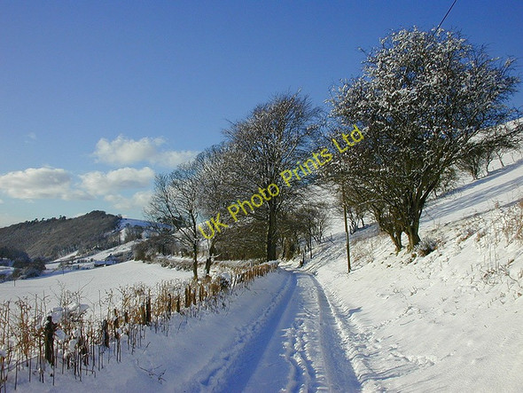 Photo 6"x4" Lane from Cennant farm Aberffrwd\/SN6878 c2000