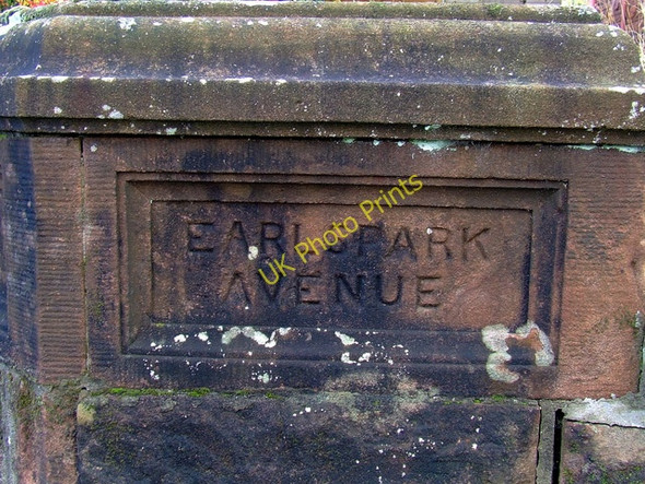 Photo 6"x4" Earlspark Avenue sign Rutherglen c2010