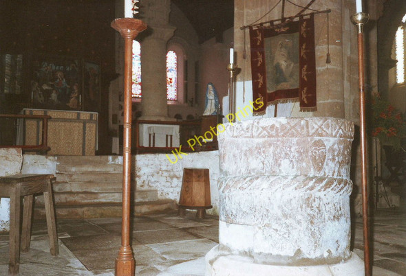 Photo 6"x4" Interior of St. Andrew's, Stogursey, Somerset Stogursey c1988