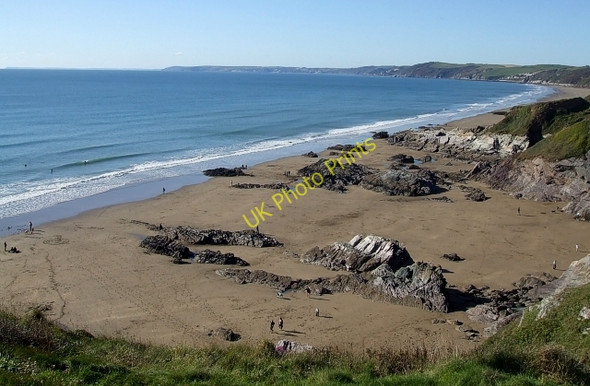 Photo 6"x4" Whitsand Bay looking west from Sharrow Point Freathy c2010