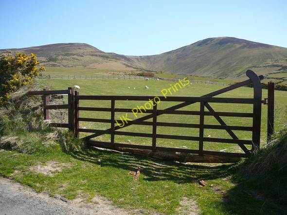 Photo 6"x4" View across fields to Slieau Freoaghane Ballaleigh c2010