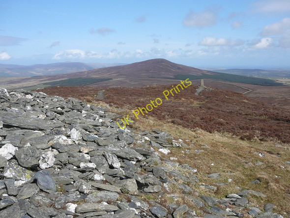 Photo 6"x4" View northeast from the summit of Cronk na Arrey Laa Ballelby c2010
