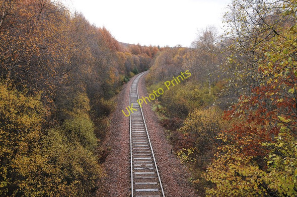 Photo 6"x4" Railway line leaving Spean Bridge Alltour c2010