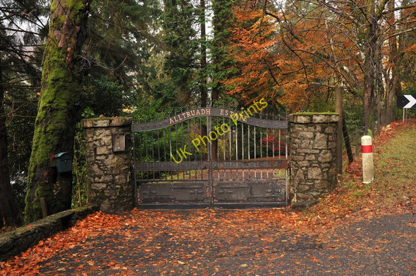 Photo 6"x4" Gated entrance to Alltruadh Estate Altrua c2010