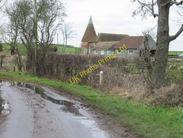 Photo 6"x4" Water Farm on Southenay Lane Brabourne c2007
