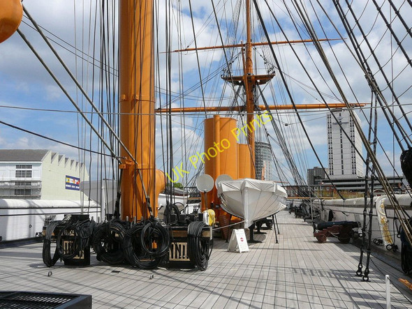 Photo 6"x4" On the deck of the HMS Warrior Portsea c2010